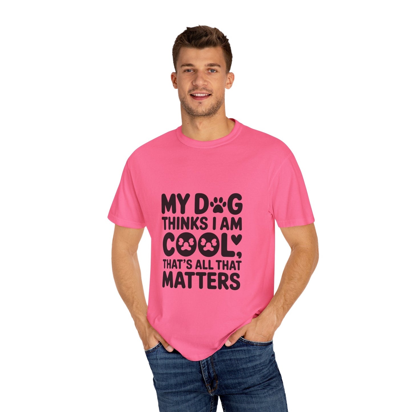 SillyBilly Wear | Woof Wear - "My Dog Thinks I Am Cool" Unisex T-shirt