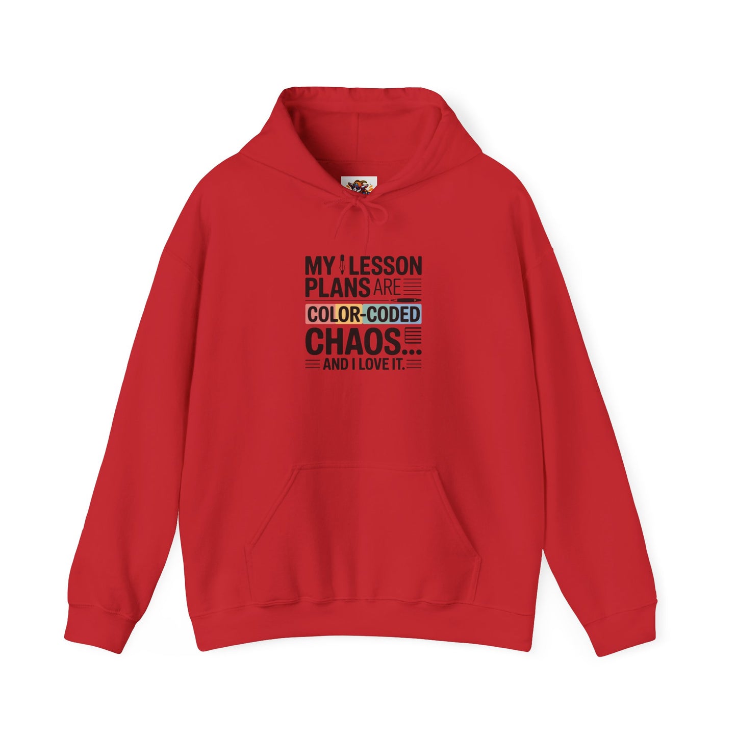 SillyBilly Wear | Teacher Tees - "My Lesson Plans Are Color-Coded Chaos" Cozy Teacher Sweatshirt Gift