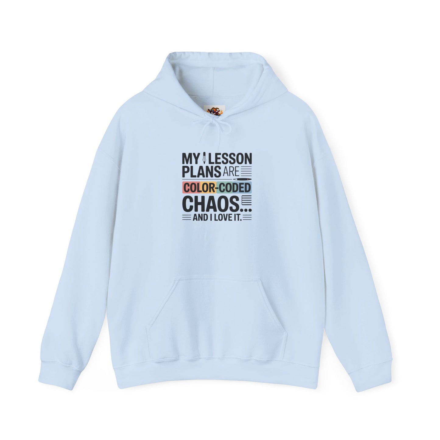 SillyBilly Wear | Teacher Tees - "My Lesson Plans Are Color-Coded Chaos" Cozy Teacher Sweatshirt Gift