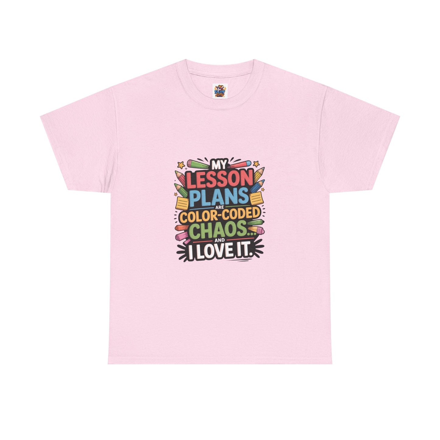 SillyBilly Wear |Teacher Tees — “My Lesson Plans Are Color-Coded Chaos” T-Shirt