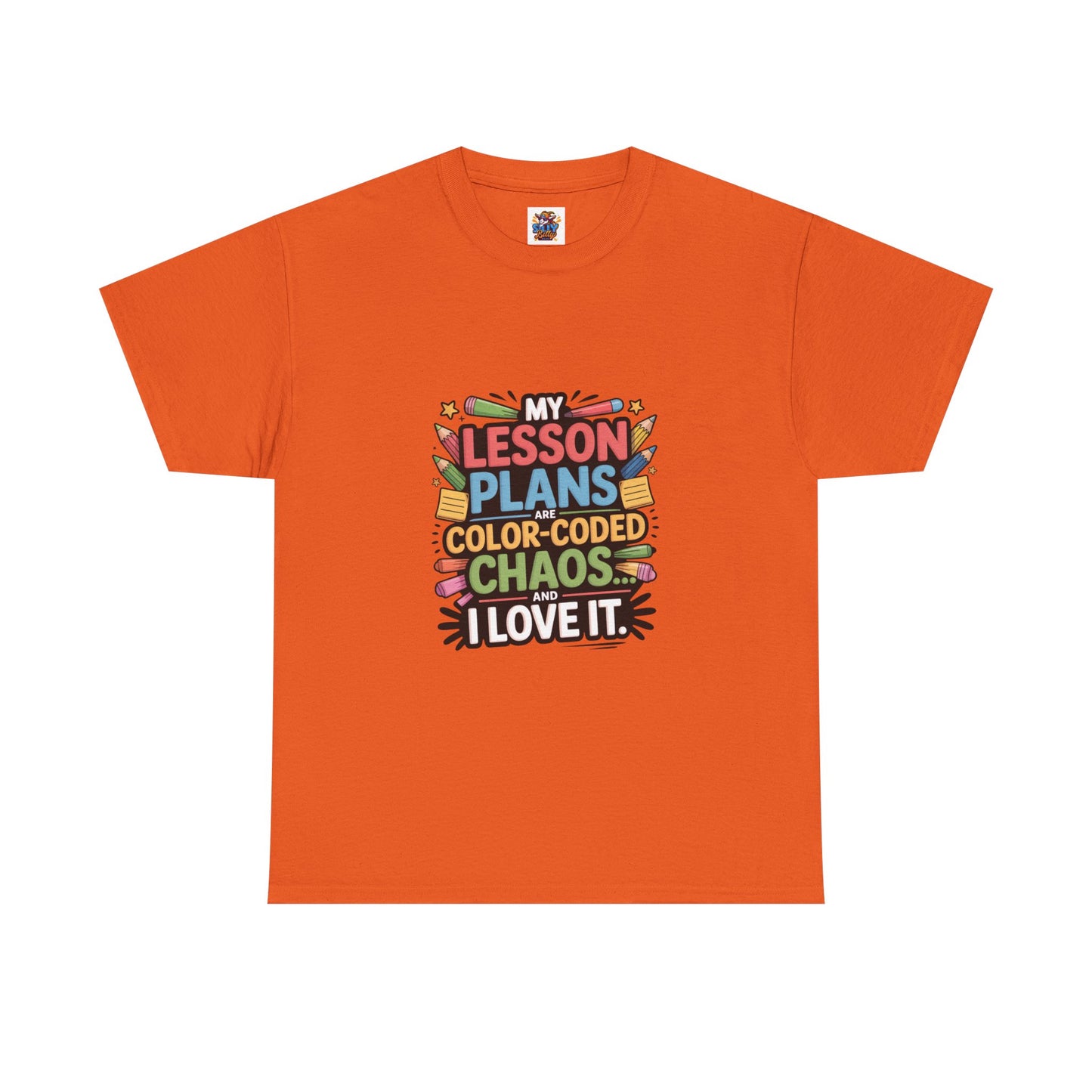 SillyBilly Wear |Teacher Tees — “My Lesson Plans Are Color-Coded Chaos” T-Shirt