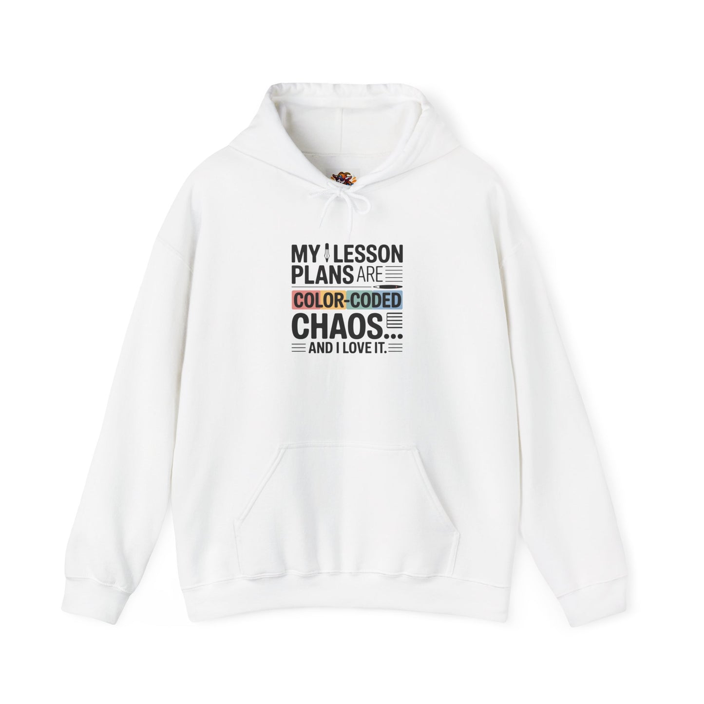 SillyBilly Wear | Teacher Tees - "My Lesson Plans Are Color-Coded Chaos" Cozy Teacher Sweatshirt Gift