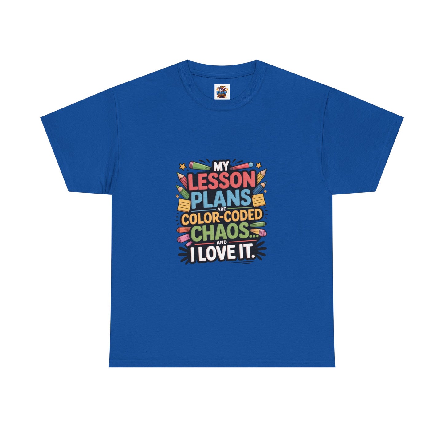 SillyBilly Wear |Teacher Tees — “My Lesson Plans Are Color-Coded Chaos” T-Shirt