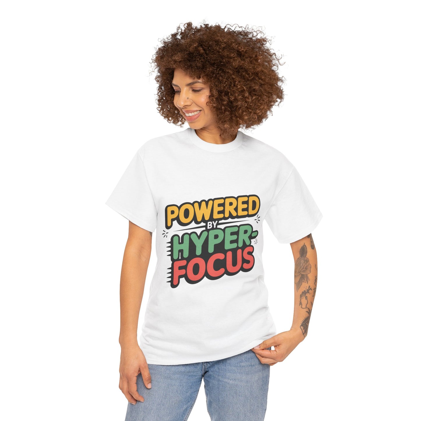 SillyBilly Wear | Teacher Tees - "Powered by Hyperfocus" T-Shirt